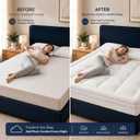ABENE Queen Mattress Topper 3 Inch, Dual Layer Memory Foam Pillow Top