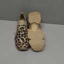 LUCKY STEP Women Air Cushion Fashion Sneakers Breathable Casual Comfortable Lightweight Walking Shoes (7, Beige/Leopard Chain)