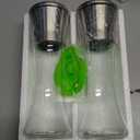 Home EC Premium Stainless Steel Sea Salt and Pepper Grinder Set of 2 - Adjustable Ceramic - Tall Glass Salt and Pepper Shakers - Kitchen Spice Mill W/Funnel & EBook