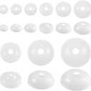 TOAOB 90pcs Safety Eyes Backs 9mm to 30mm Plastic Sinker Designed Washers for Safety Eyes and Noses Accessories Washers for Stuffed Animals Amigurumis Crochet Making