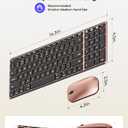 seenda Bluetooth Keyboard and Mouse Combo for Mac, SKM64-2 Rechargeable Silent Wireless Keyboard Mouse Compact Slim, 3 Multi-Device Connection, Compatible for Mac MacBook Pro/Air iPad, Black Rose Gold