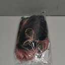 Swiking Black and Pink Long Straight Wig for Women with Bangs Synthetic Hair Heat Resistant Fiber Wig Natural Looking Halloween Party Cosplay Wig