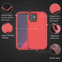Magnetic Case for iPhone 12 & iPhone 12 Pro, 3-Layer Military Protection, Wireless Charging, MagSafe, Red