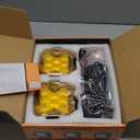 Auxbeam Cube-Z Series 4" Led Pods with Amber Covers, 112W 12800LM Flood Offroad Driving Lights with DRL Turn Signal, Cube Ditch Lights with DT Wiring Harness for Jeep Offroad ATV UTV, Pair