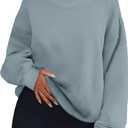 ANRABESS Womens Oversized Sweatshirts Turtleneck Pullover Long Sleeve Hoodies Tops 2025 Fall Fashion Preppy Outfits (Large, Deep Blue)