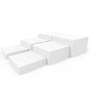 PecMuikee Buffet Risers, Food Risers for Buffet Table, Display Stand Shelf for Catering Dessert Collectibles Jewelry Figures Show, Acrylic Cube Display Nesting Risers with Hollow Bottoms 6PCS 8"9"10"