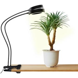 OSANI 24" Gooseneck Long Arm Grow Light, 48" Wide Coverage, 6000K Full Spectrum LED Grow Lights for Indoor Plants with Red Blue LEDs, 10-Level Dimmable, Auto Timer, USB & Adapter, Grow Lights Indoor