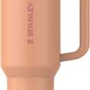 STANLEY Quencher ProTour Flip Straw Tumbler with Leakproof Lid | Built-In Straw & Handle | Cupholder Compatible for Travel | Insulated Stainless Steel Cup | BPA-Free (40 Ounces, Oasis Apricot)