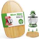 GuanQiao Food-Grade Bamboo Slider for KitchenAid 4.5-5 Qt Tilt Head Stand Mixer, Appliance Sliding Mat for Kitchenaid Artisan, Kitchen Countertop Storage Accessories Mixer Moving Tray Attachments