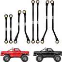 INJORA High Clearance Links Set - CNC Aluminium Chassis Link for TRX4M High Trail K10 F150 Upgrade 1/18 RC CrawlerBlack