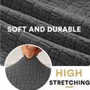 H.VERSAILTEX 100% Waterproof RV Dinette Cushion Covers Elastic Camper Cushion Covers Replacement Loveseat Covers for Travel Trailer Washable Crizzle Pattern (2 Backrest Cover & 2 Bench Cover, Grey) Expandex
