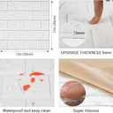 30 Pcs 3D Wall Panels Peel and Stick, White Brick Wallpaper Peel and Stick Waterproof Faux Brick Wall Panels Decorative Self Adhesive Tiles for Interior Walldecor, Home Decoration