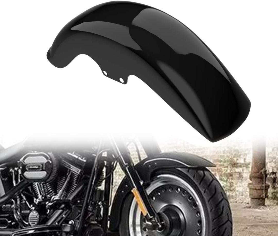 HDBUBALUS Motorcycle Front Fender Mudguard Fit for Harley Softail Fatboy 2006-2017 Gloss Black