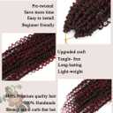 Goddess Passion Twist Crochet Hair 18Inch 8Packs Ombre Boho Passion Twist Hair Pre-twisted Crochet Passion Twist Hair Prelooped Boho Crochet Hair for Black Women (8 Packs, #1B/BUG,18inch)