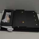 WESTREE Dual Monitor Stand Riser, Wood and Steel Monitor Stand Riser, Computer Monitor Stand for 2 Monitors, Multi-Purpose Desktop Storage Stand for Computer,Laptop,Printer,TV (Large, Black)