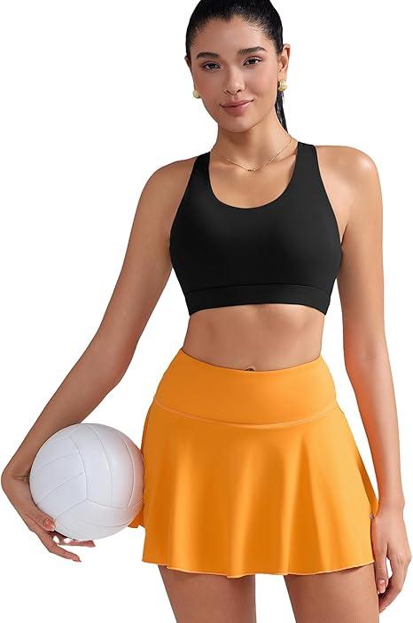 RUNNING GIRL Sports Bra for Women, Criss-Cross Back Padded Strappy Sports Bras Medium Support Yoga Bra with Removable Cups  (Black, M)