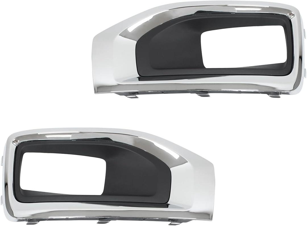 NewYall Chrome Front Left and Right Fog Light Trim Cover for GMC Yukon/Yukon XL Sport Utility 2015-2020