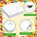 Ireer 50 Pcs mini Pizza Boxes 6.3 x 6.3 x 1.97'' Kraft Corrugated Pizza Boxes Cardboard Boxes Takeaway Mailing Shipping Storage Boxes for Pizza Cake Cookies Food(White)