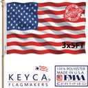 American US Flag 3x5 FT 100% Made in The USA- Heavy Duty Vibrant Colors Double Sided United States Flag with 2 Brass Grommets for Home/Company/Indoor Outdoor Decoration (FMAA Certified)