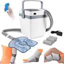 YOUKADA Cold Therapy Machine for Knee After Surgery, 4 Customizable Modes, Ice Machine for Knee, Shoulder, Hip & Ankle, Adjustable Cooling for Post-Surgery Recovery & Arthritis Pain Relief (White & gray)
