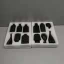 12pcs Glass Black Bud Vases Set, Small Vases for Flowers, Bud Vase for Centerpieces in Bulk, Mini Vintage Vase for Rustic Wedding Decorations, Office and Home Table Flower Dcor