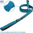 Best Pet Supplies Voyager Step-in Lock Pet Harness w Reflective Pet Leash Combo Set with Neoprene Handle 5ft - Supports Small, Medium and Large Breed Puppies/Cats - Turquoise Set, XS