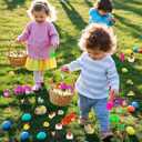 [ 6 Surprise Golden Eggs ] 100 Pack Prefilled Easter Eggs with Assorted Toys Inside, Easter Basket Stuffers Easter Party Favors for Kids Boys Girls, 100 Plastic Easter Eggs Fillers with Fidget Toys