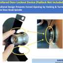 Door Knob Lockout Device (Matt Black, Padlock Not Included). Door Handle Lock - Prevents Doorknobs from Turning and Access to Keyhole. Childproof Door Knob Cover.