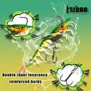 3 x Fishing Bait, Soft Bait, Shrimp Fishing Artifact, Home Fishing Bait, Suitable for Saltwater Lakes, Sea bass, Trout, 2 Pieces (Light gree)