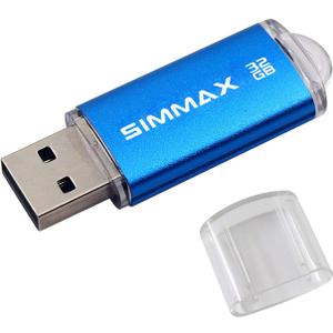 Memory Stick 32GB USB 2.0 Flash Drives Thumb Drive Pen Drive (32GB Blue)