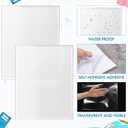 Outus 30 Pcs Index Card Pockets with Top Open Loading Self Adhesive Shop Ticket Holders Clear Plastic Sleeves Adhesive Pockets Work Order Job Ticket Holders for Home Office Posting (8.5 x 11 Inch)