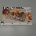 100% Pure Titanium Cutting Board Double-Sided Metal titanium Cutting Boards for Kitchen, Food-Grade Certified, Dishwasher Safe  Small Titanium Cutting Board 11.4"x7.9"  Gift-Ready