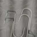 Over The Door J Hooks, Metal Hanging Hooks with Soft Rubber Coating for Kitchen, Bathroom, Closet, Cabinet Doors, Slim Gap Fit for Doors Under 1.4" (White - Pack of 4)