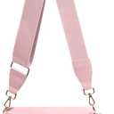 Bum Bags for Women Nylon Crossbody, Spacious Fanny Packs Belt Bag Large Sling Bag with Adjustable Strap, Pink