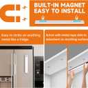 Under Cabinet Lights,60 LED Rechargeable Battery Operated Motion Sensor Light Indoor, 2 Pack Magnetic Dimmable Closet Lights, Wireless Under Counter Lights for Kitchen Stairs Hallway