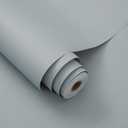 24"x393" Grasscloth Peel and Stick Wallpaper Fabric Textured Contact Paper for Cabinets, Faux Linen Vintage Matte Frosted Waterproof Flax Wallpaper for Bedroom Bathroom Kitchen (Blue-Gray)