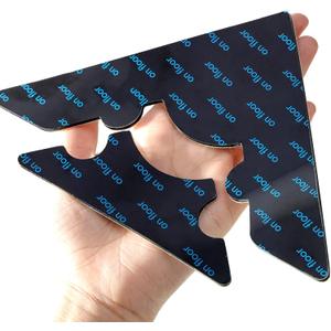 Rug Non Slip Grippers, Reusable Rug Tape, No Damaging for Floor, Carpet Corner Stickers for Hardwood Floors and Tiles, Strong Hold Carpet Gripper for Area Rugs, 8Pcs