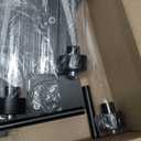 Layhit 2 Pack Black Floor Candelabra Centerpieces 42.13 Tall 8 Arms Floor Candle Holder with Acrylic Shade Pillar Metal Black Candelabra Centerpieces for Wedding Dinner Ceremony Party Decoration