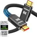 Snowkids 8K Certified HDMI 2.1 Cable 10 ft, 48Gbps Ultra High-Speed HDMI Cables Cord, 10K 8K@60Hz, 4K@120Hz Compatible for TV/Laptop/Monitor/PS-5/X-box/Projector/Entertainment/Sound System & More (Black)