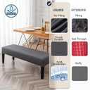 Genina Stretch Dining Bench Covers, Waterproof Stretch Jacquard Bench Seat Protector Cover, Rectangular Bench Cover for bedrooms, Living Rooms, Kitchens, Removable, Washable