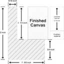 Canvas Floater Frame for 24l" X 36w" Finished Canvas Art, 1.25" Deep Floating Shadow Gap Design, Modern Frame for Oil Paintings & Canvas Prints, Wall Decor for Home & Office, Hardware Included (black)
