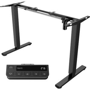 YIHAYO Electric Standing Desk, Frame Only Stand Up Desk with Splice Board, Adjustable Height Desk, Computer Desk for Home Office, Black Frame
