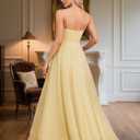 Women's Sparkly Prom Gowns Glitter Sequin Tulle A Line Long Formal Evening Gown Dresses High Waist Maxi Party Dress (XL)