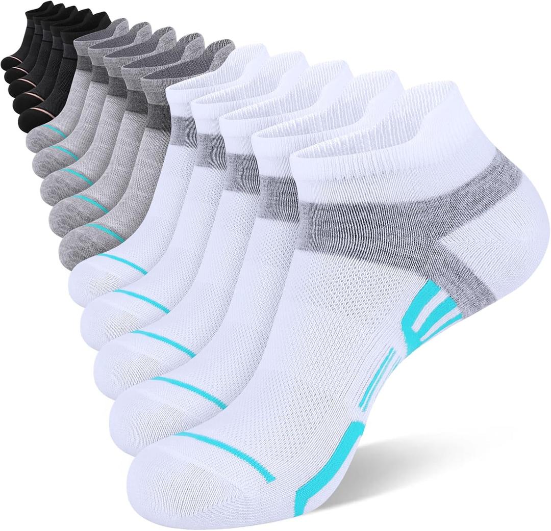 shnn 15 Pairs Womens Ankle Socks Lightweight Breathable Casual Low Cut Socks for Women With Heel Tab Size 5-9