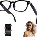 MNVOEQ AI Smart Wireless Bluetooth Translation Glasses for Men/Women with Speakers/Bluetooth&140+ Languages Translation Sports/Travel/Drive/Busniess (C2+AI+Color Change Lenses+Black)