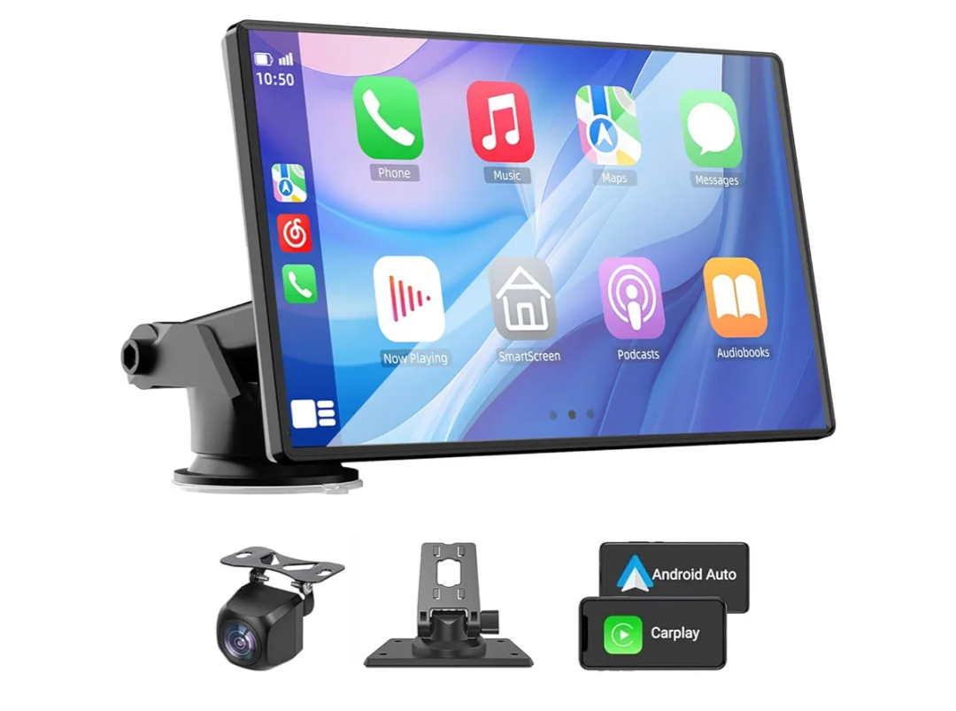 Air Play/ Carplay and Android Auto Screen for Car,Portable Touch Screen Car Stereo, 11.3 inch, 60 FPS Mirror Link for All Vehicles