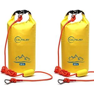 CALPALMY 20L Dry Bags 2-in-1 Sand Anchor Bag (1PCs or 2PCs), PWC Sand Bag Anchor for Small Boats Jetski Power Watercrafts Canoes and Kayaks, Waterproof Dry Bag for Water Sports, Camping, Hiking