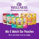 Wellness Healthy Indulgence Morsels Adult Wet Cat Food, Natural, Protein-Rich, Grain-Free, 3 Ounce Pouch, 8 Pack, (Morsels Variety Pack)