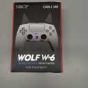 NBCP Wired PS5 Controller - Gaming Controller for PlayStation 5, PS4, PC/Steam, Turbo & Linear Hall-effect Trigger, Dual Vibration, 3.5mm Audio Jack - White