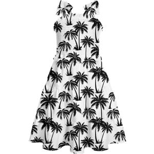 Kids4ever Girls Spaghetti Strap Dress 6-12Y Kids Sleeveless Cami Dresses Summer Beach Smocked Tiered Sundress with Pockets (White)